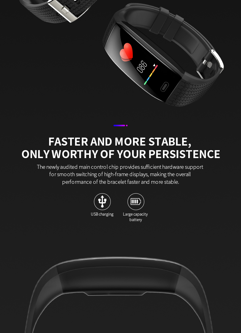 T15 Heart Rate Blood Pressure Oxygen Ladies Watch Waterproof IP67 Touch Screen Smart Bracelet