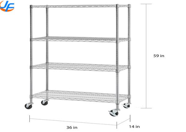 RK Bakeware China Foodservice 2/3/4 Tiers Steel Trolley Service Cart , Stainless