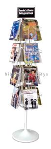 China White Revolving Spinner Rack Display Stand Metal For Invitation Card factory