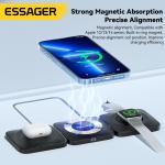 ESSAGER Waves 3 in 1 Wilress Charger 15W Best Fast Charging Wireless Phone
