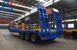 Max Payload 45 100 Tons 3 Axles Low Bed Semi Trailer for Excavator in South