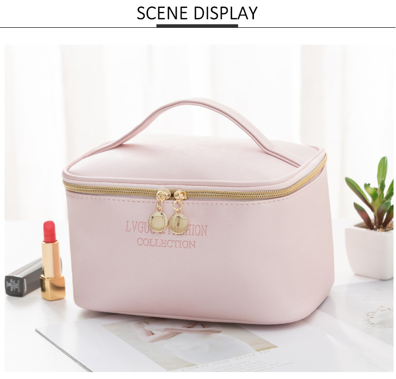 Simple Style Zipper PU Cosmetic Bag Three Piece Set