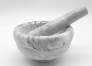 China Glossy Stone Pestle Mortar Grey Color Easy Cleaning OEM Acceptable factory