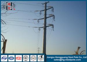 China 60FT Polygonal Hot Dip Galvanized Steel Electric Pole With Bitumen Painted factory