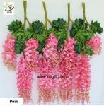 UVG 110cm faux floral arrangements long shoot wisteria silk flowers for wedding