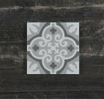 Non-Slip 20x20cm Ceramic Rustic Tiles For Office And Gray Floral Wall Tiles For