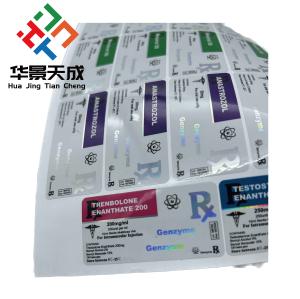China Anabolic Steroide Injection Vial Labels Holographic Glass Vial Label factory