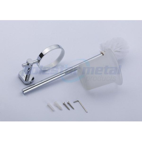 5-3/5" Width Polished Chrome Zamak 6900 Series Collection Toilet Brush Holder