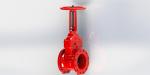 Flange / Groove Connection UL FM Gate Valve With Red Epoxy Coated
