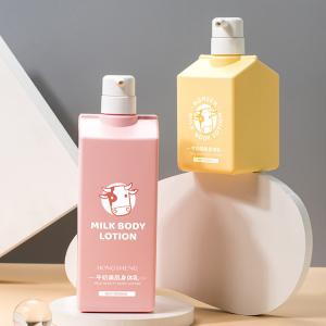 China 500ml/1000ml Pink/Yellow PET Smooth Bottle With white Pump For shampoo lotion bottle factory