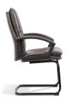 Executive Ergonomic Leather Office Swivel Chairs Brown Functional Fixed Armrest