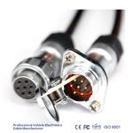 Waterproof 5 Pin Trailer Power Cable With Metal Male Female Connector