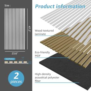 China Silver 3D Fluted Sound Absorbing Panel With Wood Finish Wood Slat Acoustic Panels factory