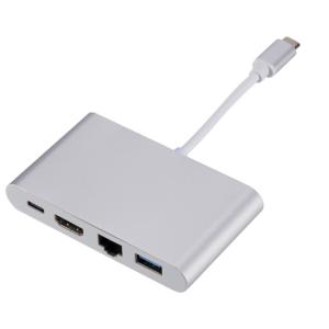 China Wireless 3 In 1 Powered Multifunction USB 3.0 HDMI Hub TPE Aluminum Alloy factory