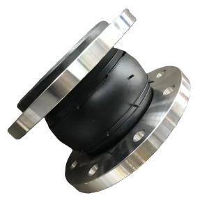 China 12 Inch Rubber Expansion Joint For Pipe Din Pn16 Dn100 Dn200 Carbon Steel Galvanised Flange Epdm Drainage factory