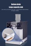 55KG Intelligent Snowlake Stainless Steel Ice Machine Black 220V 50HZ