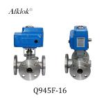 Stainless Steel Sanitary 3 way flange Electric Motor Ball Valve