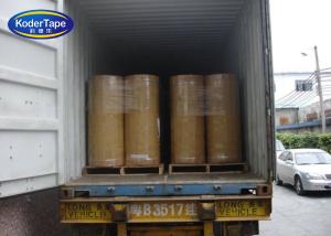 China Acrylic Adhesive Tape Jumbo Rolls Yellowish Opp Water Based 36-90 Micron Thickness factory