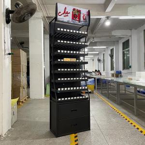 China Satom Custom Adjustable Height Metal Tobacco Case Cigarette Display Stand For Sale factory