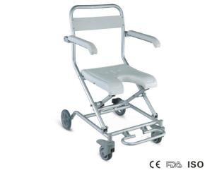 China Aluminum Folding Medical Bath Bench Shower Tools Wheelchair With Rust Proof Castor factory