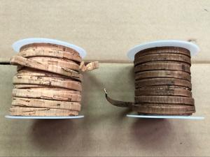 China Wholesale Factory Pirce High quality 1mm Width Colorful Soft 100% Flat Cork Cord for Accessory factory