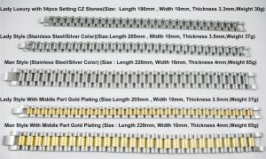 China High Quality 316L Stainless Steel Watch Band Strap Bracelets Collection factory