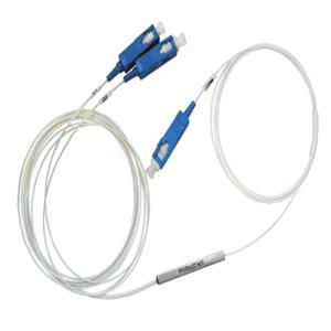 China Steel Tube Fiber Optic Splitter With SC UPC Connector 1x2 Type Low Insertion Loss factory