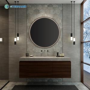 China Living Room Glass Framed Mirrors Customizable Led Mirror With Touch Sensor factory