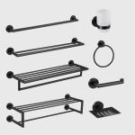 Matte Black 10 Piece Bathroom Hardware Sets Stainless Steel 304 Durable