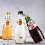 330ml Glass Drink Bottles Japanese Style Beverage Glass Bottles