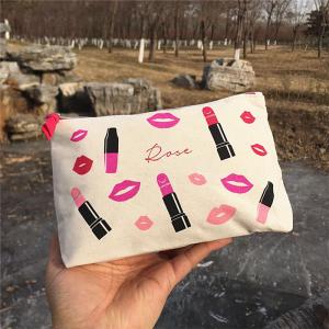 China Mini Soft Cotton Canvas Cosmetic Makeup Bag For Girl factory