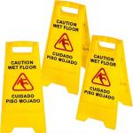 Hanging Standing Plastic Safety Caution Wet Floor Safety Signs 0.86kg