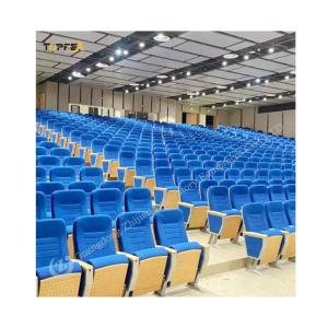 China Foldable Steel Frame Auditorium Chair Comfortable Padded Seat And Backrest factory