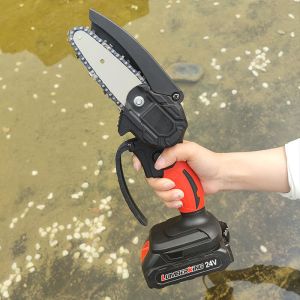 4 Inch Handheld Mini Chainsaw 350W Wood Cutting Lithium Chainsaw
