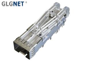 China Single Port SFP+ Cage Paired with 20PIN SMT SFP Connector 10G Data Rates factory