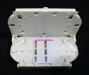 China White Fiber Optic Tray 24 Core 24 Fiber Splice Sleeve Protect With ABS Material factory