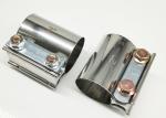 Polished 4" Stainless Steel Exhaust Clamps For Car Catback Downpipe