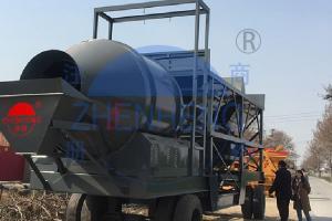 China Transportation Mixer JZM500 25m3/H Mobile Concrete Batching Plant factory