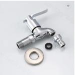 Wall Mounted Bathroom Faucet With Brass Body And Anti-splash Double Water Outlet