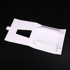 Foldable Cardboard window magnetic wine gin bottle box with Tab