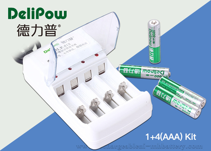 China 1000mAh Nimh 4 AAA Rechargeable Battery Kit For Electric Toys factory