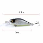 6 Colors 7CM/6.8g 3D Eyes Plastic Hard Bait 0.30m-1.5m Floating Crank Fishing