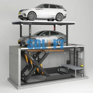 China Double Deck Steel Car Parking Lift With Manual Control For Parking Facilities factory