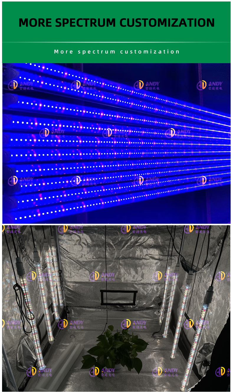Indoor 36W 25W 18W UV IR NIR T8 LED Tube Grow Light 6500K 460nm 660nm 395nm For Hydroponics