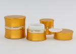 Gold 30ml Frosted Cosmetic Jars , Slim Waist Small Glass Makeup Containers With