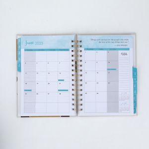 Free Sample Custom A4 A5 Gold Foil Spiral Hardcover Journal Diary Notebook