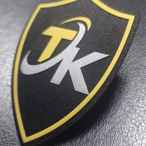 China Fashion Custom Printed Embossed Patch 3D Color Tpu Label For Garment factory