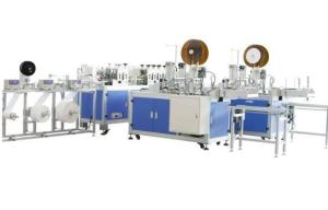 China High Output Automatic Face Mask Making Machine With Waste Separation Unit factory