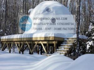 China Heat Proof Aluminium 0.5kn/Sqm  Hotel Dome Tent Portable on sale