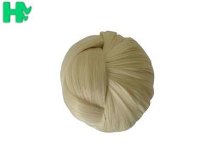 China 613# Golden Color Clip In Fake Hair Pieces Hand Braided Bun For White Women factory